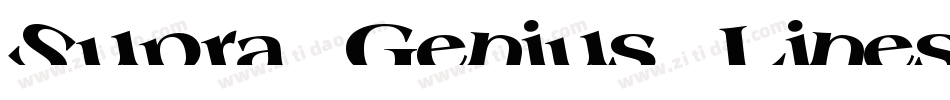Supra Genius Lines BRK字体转换